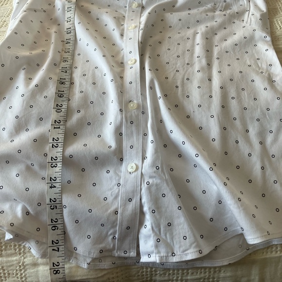 BANANA REPUBLIC White and Black Cotton Blend Button Down Tank Size 14T - Picture 8 of 10